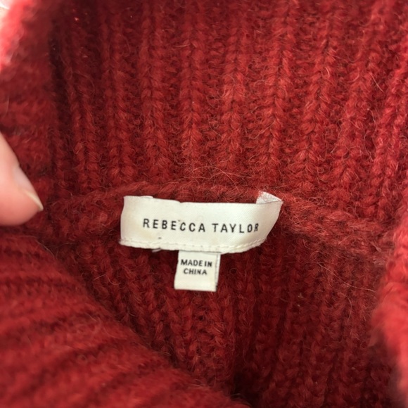 Rebecca Taylor chainette turtleneck in red S - Picture 6 of 6